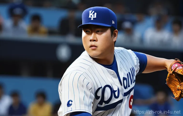 류현진 MLB 투구 기록 - Here are three detailed image prompts in English, based on the provided text about Ryu Hyun-jin: