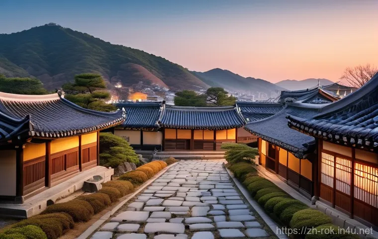 전주 한옥마을 숙박 추천 - **Prompt:** A cozy and serene interior of a traditional Korean Hanok on a mild autumn morning. Soft,...
